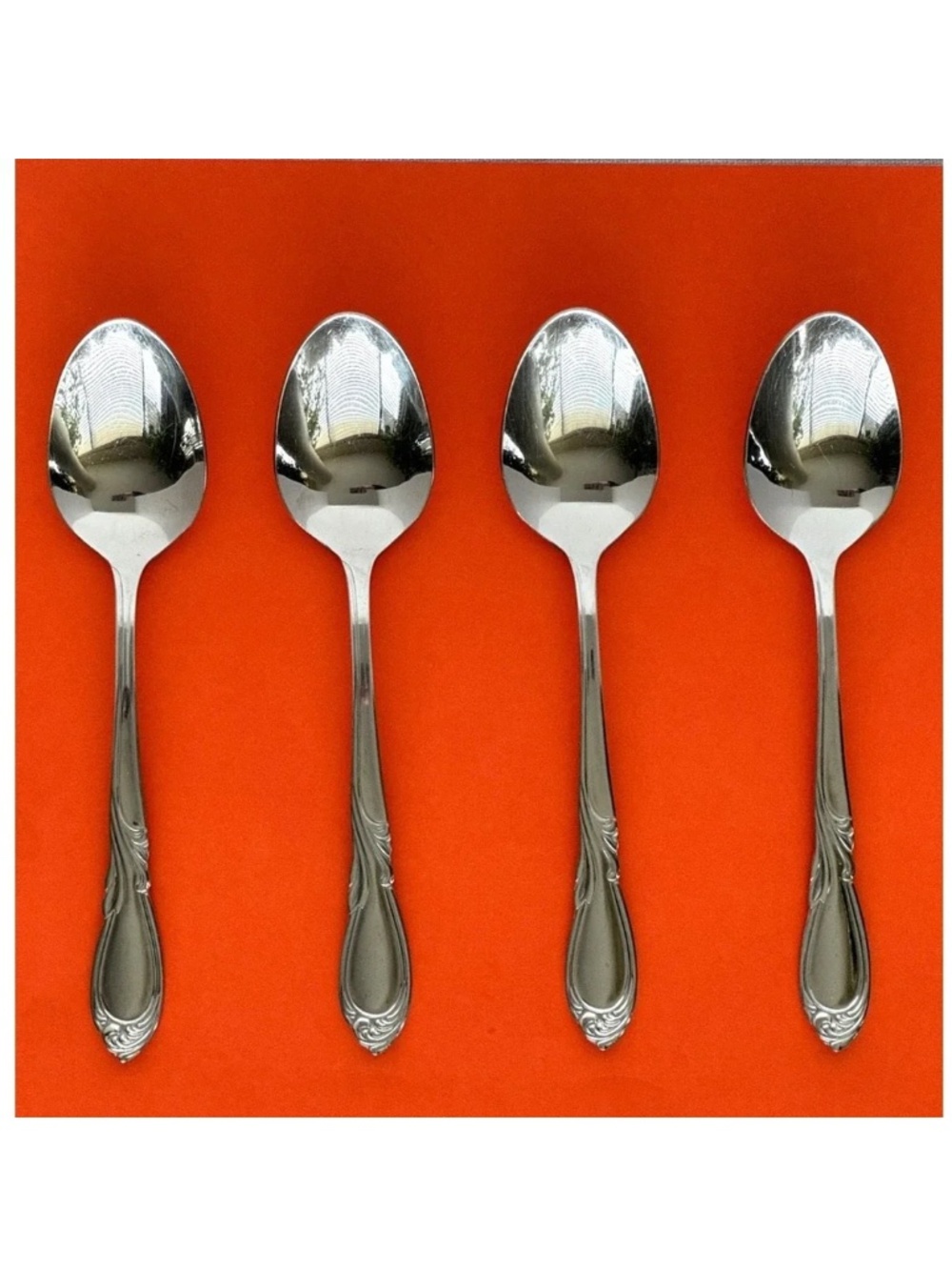 Retroneu STEPHANIE Teaspoon (4) Stainless Glossy 18/8 Elegant Scroll Replacement